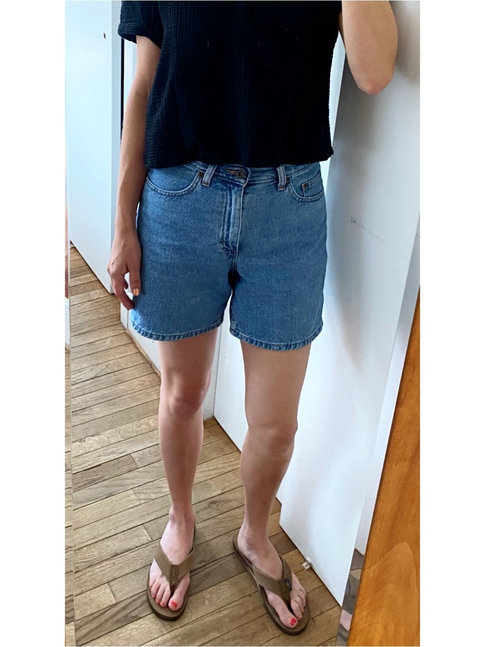Vintage 90s L.L. Bean Mom Shorts High Rise Denim Light Medium Wash 28 Waist 6